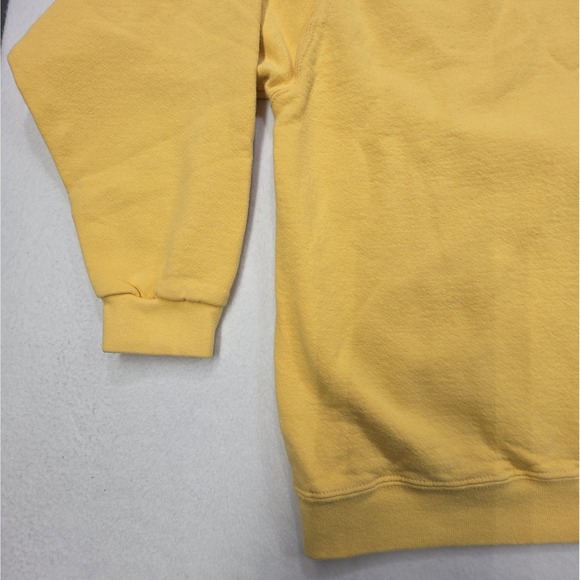 Vintage 90s Nike Swoosh Sweatshirt White Tag Yellow on Yellow Crewneck Mens XL - Picture 4 of 9